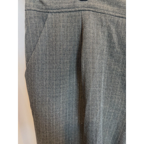 Womens Pinstripe Wide Leg Classic Minimalist Pants Size 22W Work Career Trousers - Picture 6 of 9